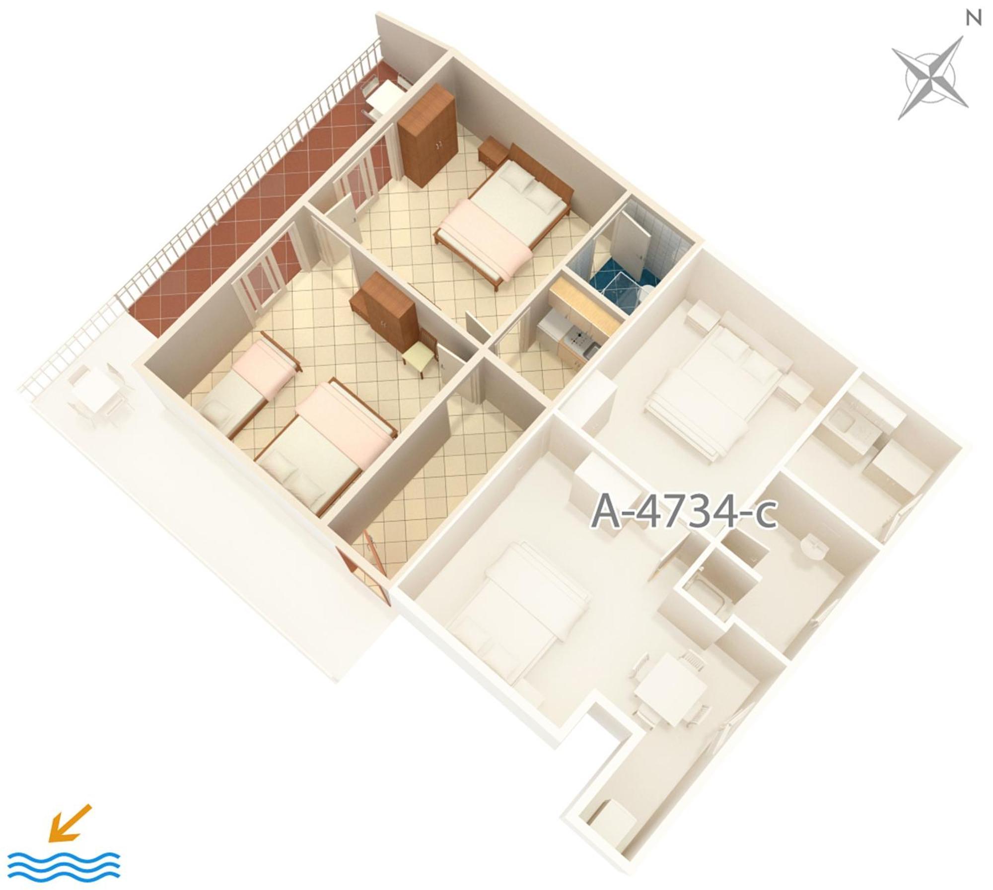 Apartments By The Sea Podaca, Makarska - 4734 מראה חיצוני תמונה
